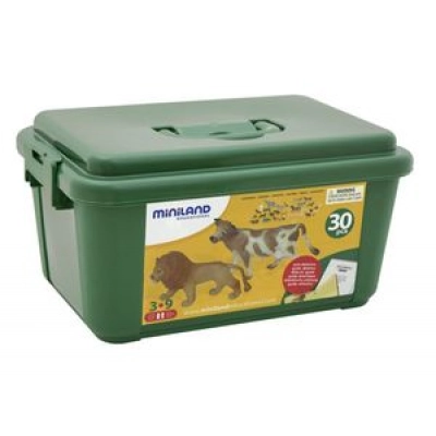Miniland Educational Juego Animales Granja Bote 30 Figuras 3-9años Con Asa 25140