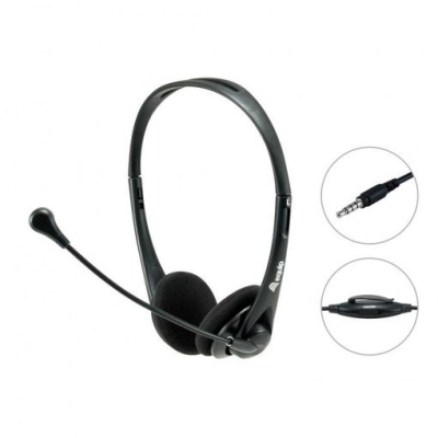 Equip - 245304 auricular y casco Auriculares Alámbrico Diadema Oficina/Centro de llamadas Negro