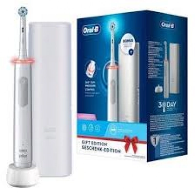 Oral-B Pro 3 3500 Cepillo de Dientes Eléctrico Blanco con Estuche