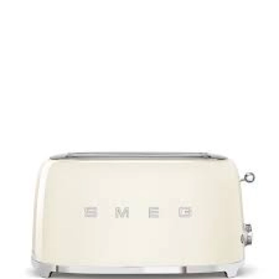 SMEG Tostador TSF02CREU, 1500 W, Acero Inoxidable, 2 Ranuras, Crema