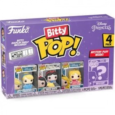 Funko Bitty Pop Disney Princesas Pack 4 Cenicienta/Blancanieves/Aurora/Figura Misteriosa