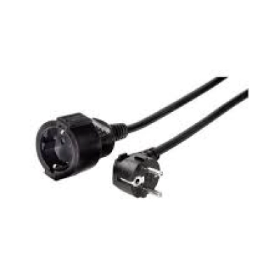 Hama Cable de Alimentación Alargador Schuko 10m Negro