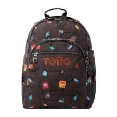 Mochila Escolar Estampado Videojuego Totto Crayoles 3y7