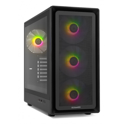 CAJA NOX SEMITORRE HYPERFLOW HUMMER AERO ARGB NEGRO USB 3.0 TYPE C