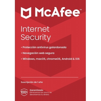 McAfee Internet Security 1 Año Licencia Digital