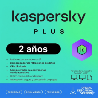 Kaspersky Plus Licencia Digital 2 Años
