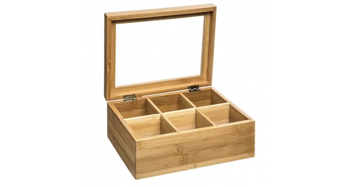 Caja de almacenamiento de bambú: esta caja de almacenamiento decorativa con  tapa y cerradura combinada está hecha de bambú natural y adornada con flor