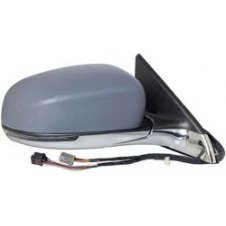 ESPEJO DE PUERTA ELÉCTRICO CALEFACTABLE TAPA IMPRIMADA.(CON INTERMITENTE & LUZ DE SUELO & DETECCIÓN DE PUNTO CIEGO) (BASE CROMADA) (CRISTAL ASFÉRICO)