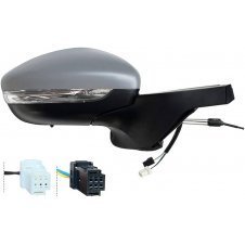 ESPEJO DE PUERTA CON AJUSTE MANUAL (CON INTERMITENTE CON SENSOR) (2 PINS+2 PINES) 18- (ALTA CALIDAD) (CRISTAL CONVEXO)