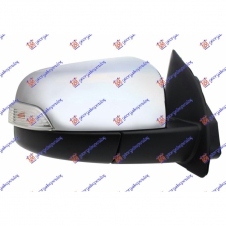 ESPEJO DE PUERTA ELECT. CROMADO CON INTERMITENTE (ALTA CALIDAD) (CRISTAL CONVEXO)