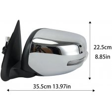 ESPEJO DE PUERTA ELÉCTRICO CROMADO (CON INTERMITENTE LED)