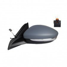 ESPEJO DE PUERTA CON AJUSTE MANUAL IMPRIMADO (CON INTERMITENTE WY5W) (2 PINES) (ALTA CALIDAD) (CRISTAL CONVEXO)