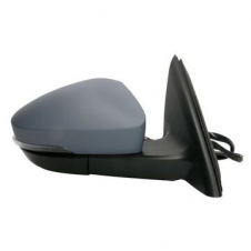 ESPEJO DE PUERTA ELECT.CALEFACTABLE PLEGABLE IMPRIMADO(CON INTERMITENTE/LUZ DE SUELO)(9 PINES)(CRISTAL CONVEXO)(ALTA CALIDAD)