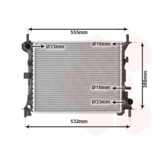 RADIADOR 1.4-1.6 -A / C 450X356X16
