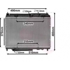 RADIADOR 1.0i 12V-1.0 +/- AC (55.8x35.2x1.8)