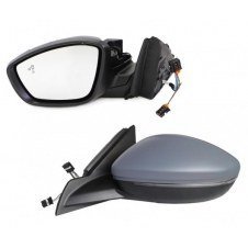 RETROVISOR ELECTRICO CALEFACTABLE PLEGABLE IMPRIMADO (CON INTERMITENTE LED & LUZ DE SUELO LED) (12 PIN) (CRISTAL CONVEXO)