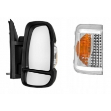 ESPEJO DE PUERTA MANUAL CORTO (CON INTERMITENTE(16W) (ALTA CALIDAD) (CRISTAL CONVEXO)