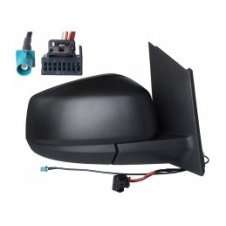 RETROVISOR ELECTRICO CALEFACTABLE NEGRO (ANTENA)(6 PINES) (A QUALITY) (CRISTAL CONVEXO)