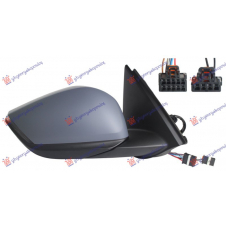 RETROVISOR ELECTRICO CALEFACTABLE IMPRIMADO (INTERMITENTE/SENSOR) (10H6P+4H2P) (A QUALITY) (CONVEXO)