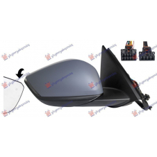 RETROVISOR ELECTRICO CALEFACTABLE PLEGABLE IMPRIMADO(INTERMITENTE&LUZ DE SUELO& PUNTO CIEGO/SENSOR) (10H10P+4H4P) (A QUALITY) (CRISTAL CONVEXO)