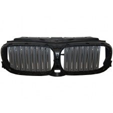 CONDUCTO DE AIRE SUPERIOR DELANTERO (ENTRADA DE MÁSCARA) (NEGRO/GRIS) (CON MOTOR) (CON BORDE CROMADO)