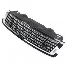 PARRILLA NEGRA CON MOLDURAS PLATEADAS