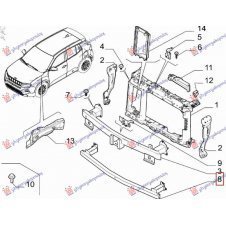 REFUERZO INTERIOR PARA PARACHOQUE DELANTERO(O)
