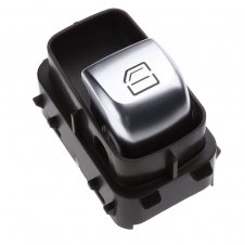 BOTONERA DE PUERTA DELANTERA (TRASERO DER=IZQ)(BASE NEGRA/BOTON PLATA)(LUZ ROJA)(4pin)