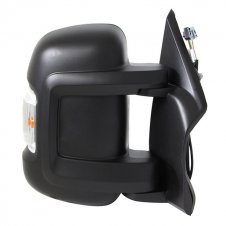 RETROVISOR ELECTRICO CALEFACTABLE PLEGABLE(CORTO) (INTERMITENTE BOMBILLA 16W/ANTENA) (10 PINES) (CRISTAL CONVEXO)