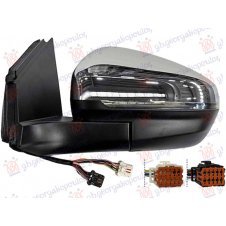 RETROVISOR ELECTRICO CALEFACTABLE PLEGABLE(TAPA CROMADA)(INTERMITENTE/LUZ DE SUELO)(10 PINES) (CONVEXO)