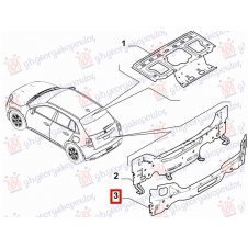 PANEL TRASERO PARTE EXTERIOR(O)