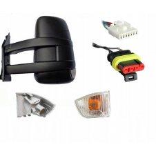 RETROVISOR ELECTRICO CALEFACTABLE (LARGO)(INTERMITENTE & SENSOR)(CONVEXO)