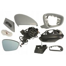 RETROVISOR ELECTRICO PLEGABLE IMPRIMADO CON MEMORIA (INTERMITENTE & SENSOR) (16 PINES)  (CRISTAL CONVEXO)