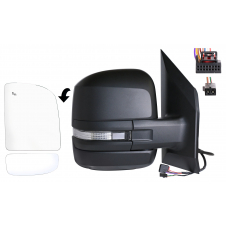 RETROVISOR ELECTRICO CALEFACTABLE PLEGABLE CORTO (INTERMITENTE&PUNTO CIEGO) (10 PINES) (CALIDAD A) (CONVEXO)
