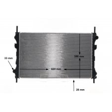 RADIADOR 2.4 DIESEL -AC (620x400x26) (NISSENS)