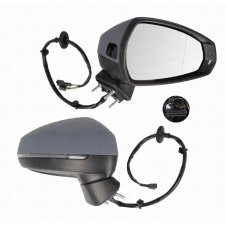 RETROVISOR DE PUERTA ELÉCTRICO, CALEFACTABLE PLEGABLE, IMPRIMADO(MEMORIA) (INTERMITENTE Y ASISTENCIA) (VIDRIO ASFÉRICO)