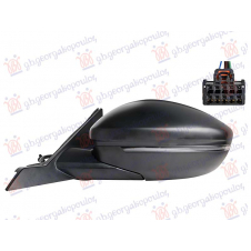RETROVISOR ELECTRICO NEGRO TEXTURADO (INTERMITENTE)(5 PINES)(CALIDAD A)(CONVEXO)