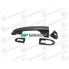 MANETA EXTERIOR PARA PUERTA DELANTERA NEGRA (CON AGUJERO DE CERRADURA)