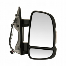 RETROVISOR CALEFACTABLE ELECTRICO CORTO( ANTENA) BOMBILLA INTERMITENTE(16W) (CRISTAL CONVEXO)