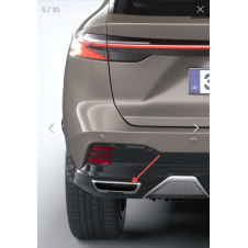 MOLDURA DE ESCAPE TRASERO PLATEADA