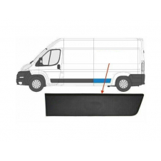 MOLDURA DE GUARDABARROS TRASERO NEGRA (PARTE DELANTERA) (DISTANCIA ENTRE EJES LARGA)