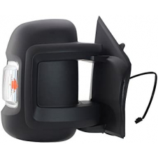 ESPEJO DE PUERTA MANUAL CORTO BRAZO 9 CM(CON INTERMITENTE WY5W)(2 PINES)(CRISTAL CONVEXO)