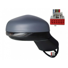 RETROVISOR ELECTRICO CALEFACTABLE IMPRIMADO(INTERMITENTE & PUNTO CIEGO)(8 PINES) (CRISTAL CONVEXO)(CALIDAD A)