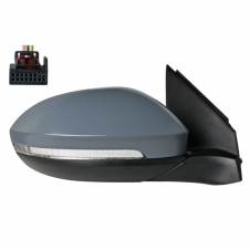 RETROVISOR ELECTRICO CALEFACTABLE PLEGABLE IMPRIMADO(MEMORIA)(INTERMITENTE& LUZ DE SUELO) (13 PINES) (CALIDAD A) (CONVEXO)