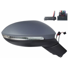 RETROVISOR ELECTRICO PLEGABLE CALEFACTABLE MEMORIA (INTERMITENTE/LUZ DE SUELO&ASISTENCIA DE CARRIL)(13+3 PINES) (CALIDAD A) (CRISTAL CONVEXO)