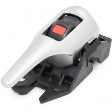 MANETA DE PUERTA INTERIOR NEGRO-PLATA