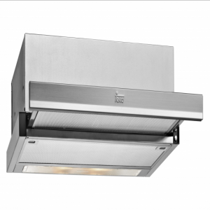 Campana tradicional Teka CNL 6415, motor doble turbina, 60 cm, 2 velocidades + intensiva, 385 m3/h, válvula anti-retorno, lámparas LED, 57dB, clase A, ref. 40436810, inox