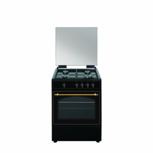 Conjunto de cocina Vitrokitchen RU6060B 60 x 60 x 85cm gas butano 4 zonas 64 litros grill tapa cristal rústico antracita