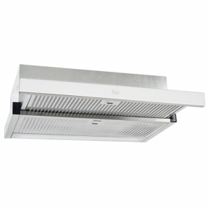 Campana tradicional Teka CNL 6415 PLUS, motor blindado, doble turbina, 60 cm, 5 velocidades, 385 m3/h, 52dB, clase A, válvula antirretorno, barra luz LED, ref. 40436821, blanco