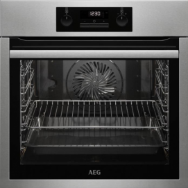 Horno convencional Aeg BPS331120M pirolítico abatible multifunción 10 programas 1 guía extraíble control electrónico display LCD 74 litros 60cm,...